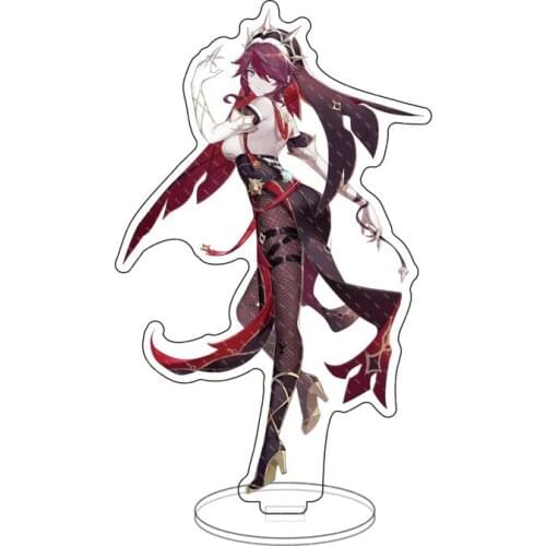 Girl Anime Genshin Impact Eula Ganyu Albedo Rosaria Cosplay Stand Plate Acrylic Character Model Plate Fans Gift Collection Props