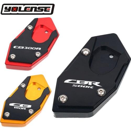 For HONDA CB150R CB300R CB300F CB500R CBR500R CB 150R 300R Motorcycle CNC Side Stand Pad Enlargement Plate Kickstand Extension