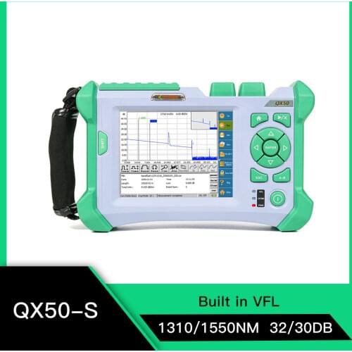 KomShine QX75 Mini OTDR Build-in OPM OLS VFL FIP SM OTDR 1310/1550nm Optical Time Domain Reflectometer