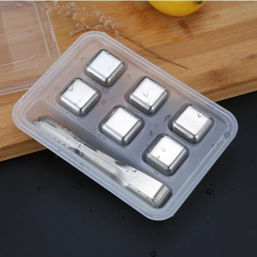 Stainless Steel Ice Cubes, Reusable Chilling Stones for Whiskey Wine, Keep Your Drink Cold Longer, SGS Test Pass