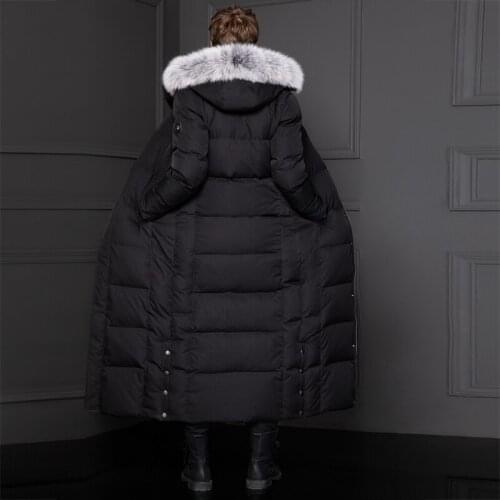 2020 New Goose Down Jacket Men Long Winter Coat Men Fox Fur Collar Thick Warm Plus Size Mens Jackets Overcoat 0007