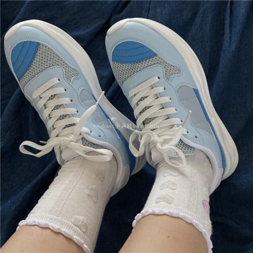 Summer 2021 ladies new shoes casual shoes blue sports shoes low heel white shoes