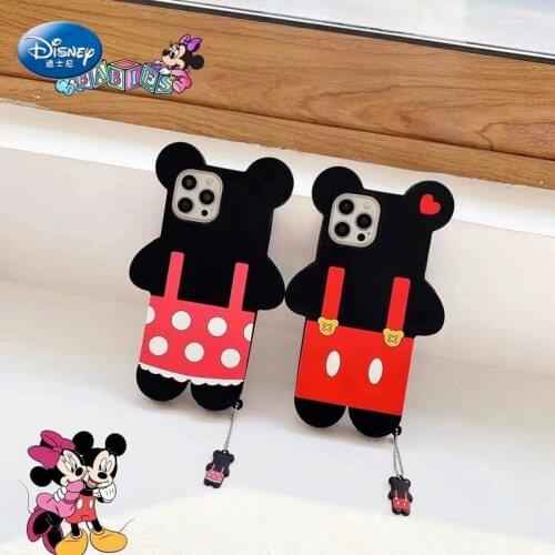 3D Soft Silicone Mickey Minnie Pattern Case For iphone X XS XR XSMAX Cartoon Disney Cover For iphone 11 12 Pro Max 7 8 Plus