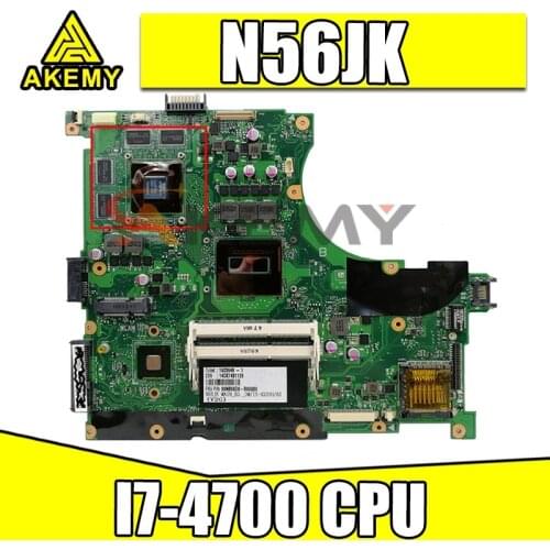 N56JR EDP motherboard I7-4700 CPU for ASUS N56JR N56JK N56J N56 Laptop motherboard N56JR N14E-GL-A1 notebook mainboard test OK