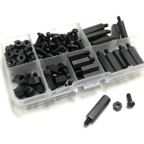 M3 M4 Nylon Standoff Spacer Screw Kit ,Hexagonal Column Single-pass Female Hex Plastic Pillar Isolation Column Bolts , F007