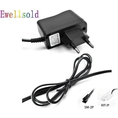 Ewellsold DC 6V 250mA AC/DC Adaptor wall charger for 6V Ni-CD/6v MH rechargable battery SM plug/Tamiya plug