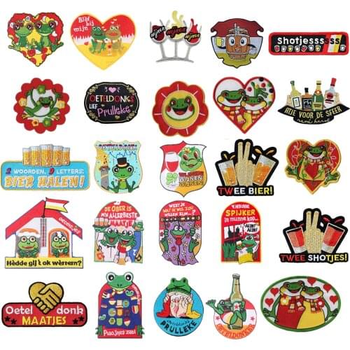 Netherland Oeteldonker Carnival Patch for Clothing Iron on Embroidered Sew Applique Patch Badge Apparel Accessories