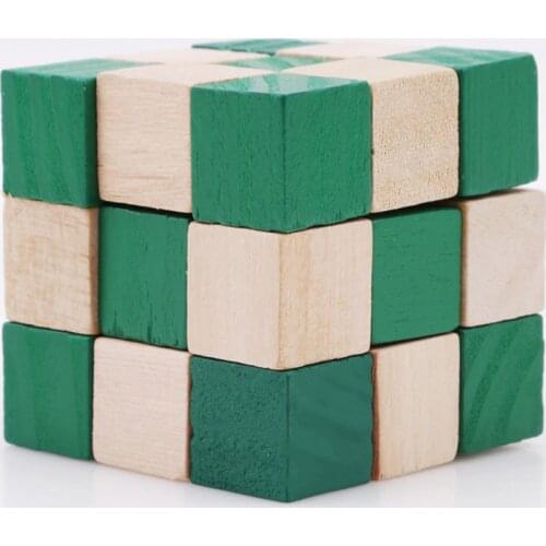New 27 Sections Magic Cube Wooden Snake Ruler Magic Snake Twist Puzzle Hot Selling Challenge IQ Brain Toys Classic Game