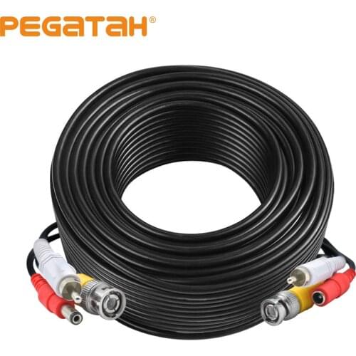 New BNC+RCA+DC connector 3 in 1 cable Power Video Audio extension Plug and Play Cable Wire for CCTV Security Camera system