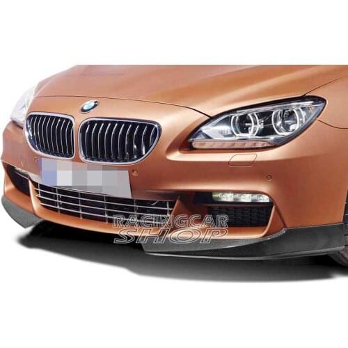 ACS style Real Carbon Fiber Front Spoiler Lip splitter 1pair for BMW 6-Series F06 F12 F13 M6 bumper 2012UP B153