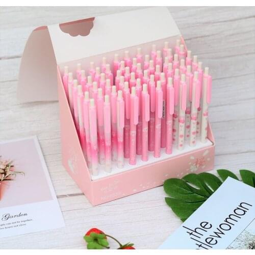 4 pcs/lot Pink cherry blossoms Plastic Mechanical Pencil Simple Fresh Automatic Pencil For School Supplies Kawaii Stationery