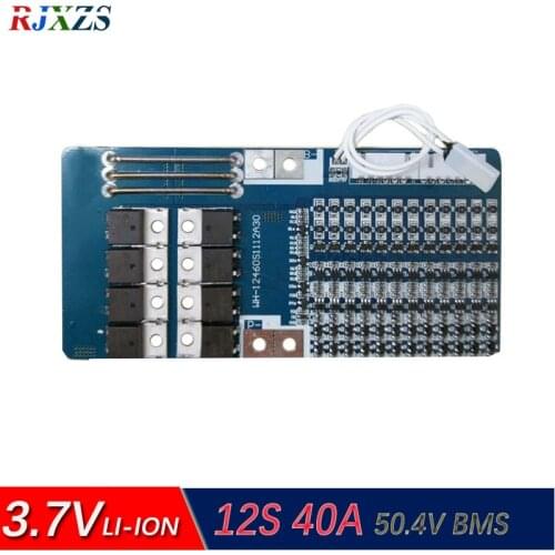 12S 40A lipo lithium Polymer BMS/PCM/PCB battery protection board for 12 Packs 18650 Li-ion E-bike Battery Cell w/ Balance