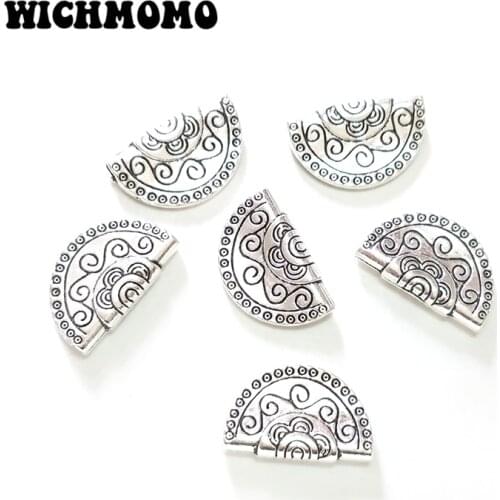 New 10pieces 21*13MM Fashion Cute Semicircle Zinc Alloy Metal Beads for DIY Bracelet Necklace Jewelry Accessories