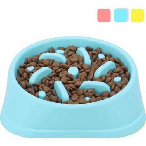 Portable Pet Dog Slow Down Eating Bowls Puppy Feeder Dish Bowl Prevent Obesity Dogs Supplies NonSlip Anti Gulping Feeder Bowl