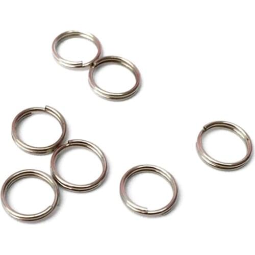 Stainless steel Fishing lure connecting ring Fishing accessories Artificial bait connector Fish hook double ring Fishing tool