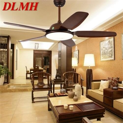DLMH Modern Ceiling Fan With Lamp Kit With Remote Control 3 Colors LED Fan Light for Home Dining Room Bedroom Living Room