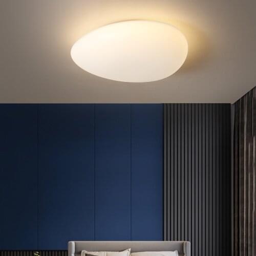Modern Nordic Led Ceiling Lamp Bedroom Corridor Balcony Porch Creative PE Material White Cloud Pebbles Decorative Lighting