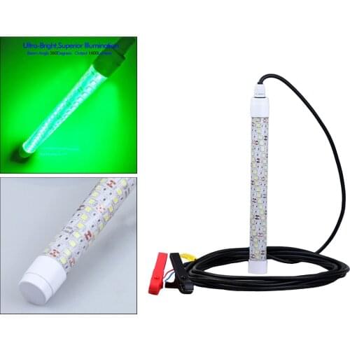 Super Bright Night Fishing, Underwater Fishing Lights Green LED Submersible Dock Light Lamp for Attracting Shrimp, Squid, Bass