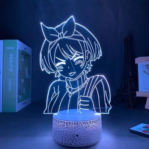 Led Panel Lights Anime Figure Rent A Girlfriend Manga Kanojo Okarishimasu Ruka Night Anime Room Decor USB Light