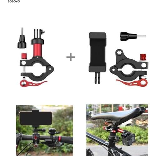 Universal Bike Seatpost Clamp Mobile Phone Holder Bicycle Handlebar Clip For Gopro Insta360 DJI Osmo Pocket Osmo Action Camera