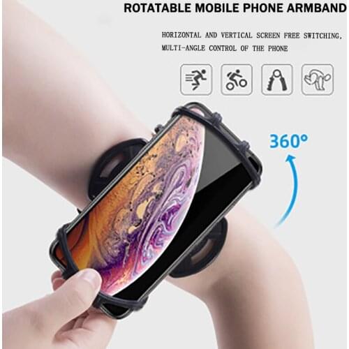 Rotating Mobile Phone Arm Belt Running Silicone Arm Cover Outdoor Sports Bracket Modeling Fashion