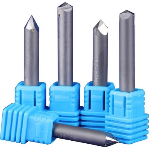 1PCS 90 degree 0.4mm Tip 45mm Length CNC Stone Material Carving Cutting Knife Diamond Cutting Tools Rectangular Lettering Knife