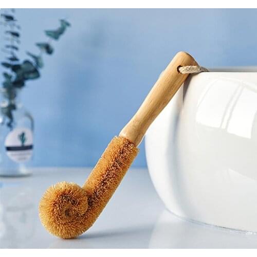 1PCS Cup Brush Creative Multi-purpose Wood Handle Bottle Brush Bottle Cleaner Brush dish washing cup pot brush for Home