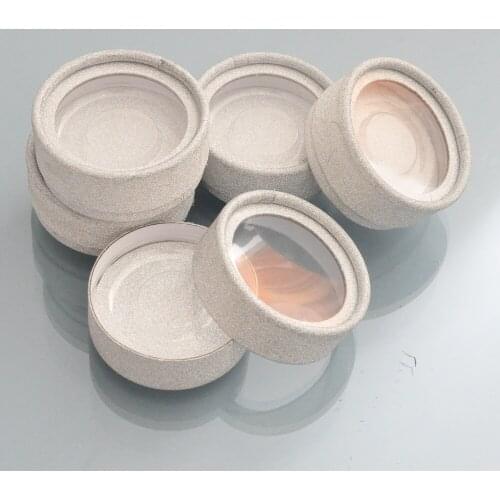 100pcs Wholesale False Eyelashes Packaging Box lash boxes Custom own Logo free Fake 3d Mink Eyelash Round Glitter Faux Cils case