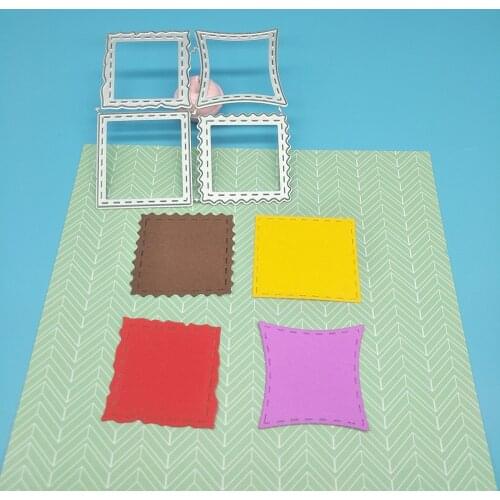 4 new message boxes, metal cutting die for small photo frames, scrapbook stamps, paper card photo album decoration