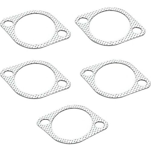5Pcs 3\'\' Ceramic Exhaust Pipe Metal Gasket with Reinforced Ring 3in 76mm Downpipe