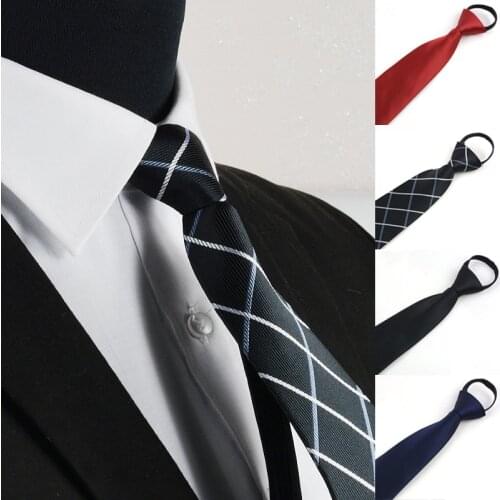 8cm Convenient Efficient Easy Lazy Zipper Neck Ties Mens Business Dress Party Wedding Groom Necktie Collar Ties Accessories