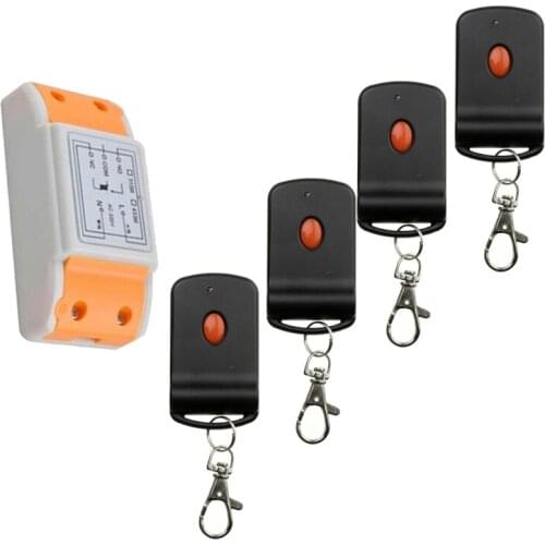 AC220V 1CH 10A RF Wireless Remote Control Switch System teleswitch transmitter & receiver relay Receiver Smart Home Switch