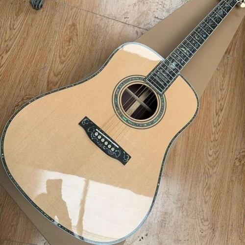 Factory customized 6-string acoustic guitar, abalone inlay, mahogany backboard with pickup, spruce panel, acoustic guitar
