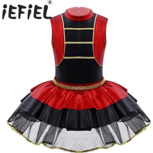 Kids Girls Ballerina Ballet Dress Stage Dance Tulle Skirt Girls Performance Princess Ballerina Costumes Latin Competition Dress