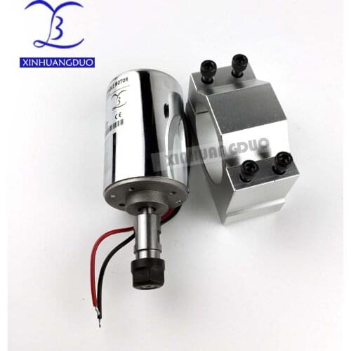 Engraving machine DC spindle ER11 200W high speed spindle rush air cooled PCB spindle motor and bracket 1set