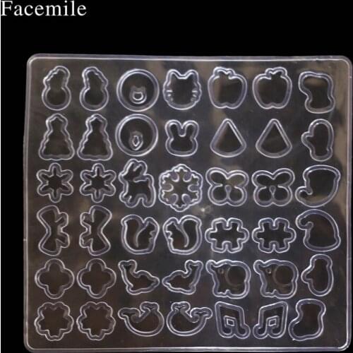 Facemile 1PCS Cabochon Small Silicone Earring Necklace Pendant Mold For Epoxy Resin Jewelry Nail Art Making DIY Cake Decor Mold