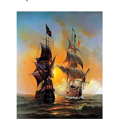 Battleship Paintings By Numbers DIY Pictures Oil Coloring By Numbers Set Gift Drawing By Numbers Canvas Decor New Arrivals