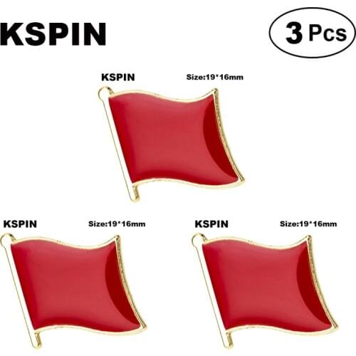 Red Flag Brooches Lapel Pin Flag badge Brooch Pins Badges