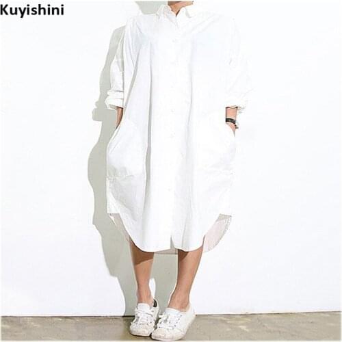 Блузки на пуговицах KUYISHINI China At AliExpress