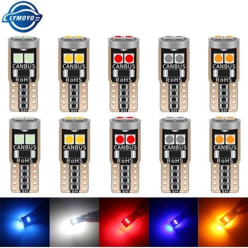 50PC Canbus LED T10 W5W Interior light Car LED194 501 6SMD 3030LED Instrument Lights bulb Wedge Clearance Light error Free 12V