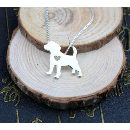 Beagle dog necklace Handmade necklace pendant jewelry golden colors plated fast delivery