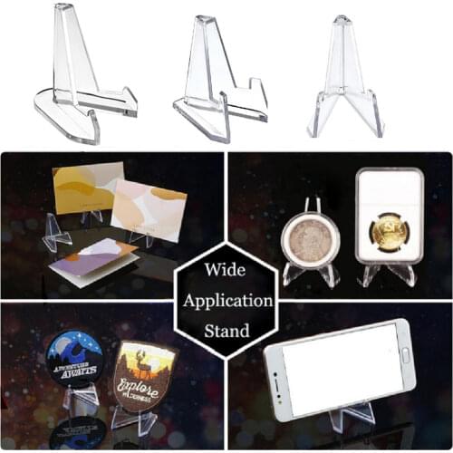 10Pcs Acrylic Coin Display Stand Rack for Commemorative Collectible Challenge Military Coin Capsule Medal Holder