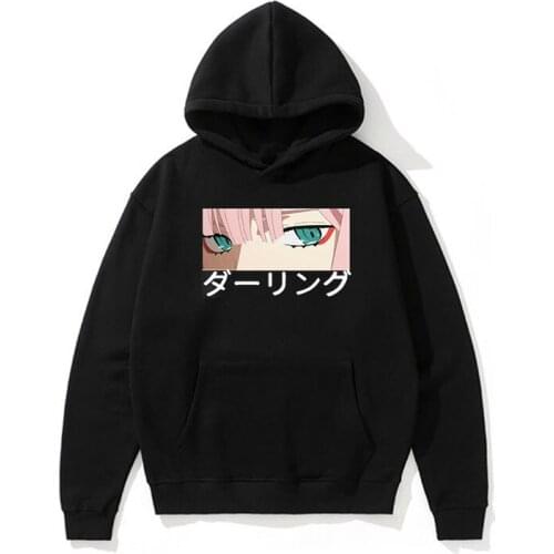Darling In The Franxx Anime Harajuku Zero TWO Beautiful Girl Print Hoodie Mens Top Loose Autumn/Winter Sweater Hoodie