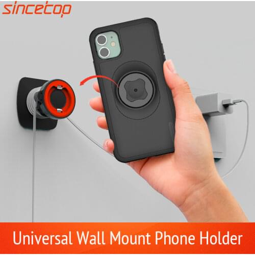 Universal Mobile Phone Wall Mount Adhesive Wall Desk Phone Holder Stand Clip For iPad Tablet Charger Bracket for iPhone Samsung