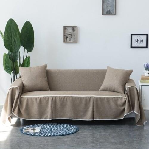 Solid Color Fabric Sofa Cover Universal Sofa Towel for living room Elastic slipcovers All-inclusive Couch cover Home Decoration