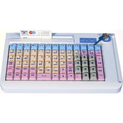 Good Waterproof Mini Portable ABS Keyboard Support USB or PS/2 Interface for Easy to Knock to Use for Bank or Retail Shops