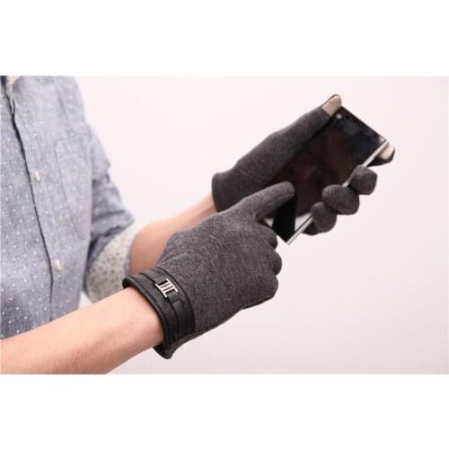 Mobile Phone Touch Screen Business Gloves Mens Autumn And Winter Classic Outdoor Warm Driving Plus Cashmere Gloves