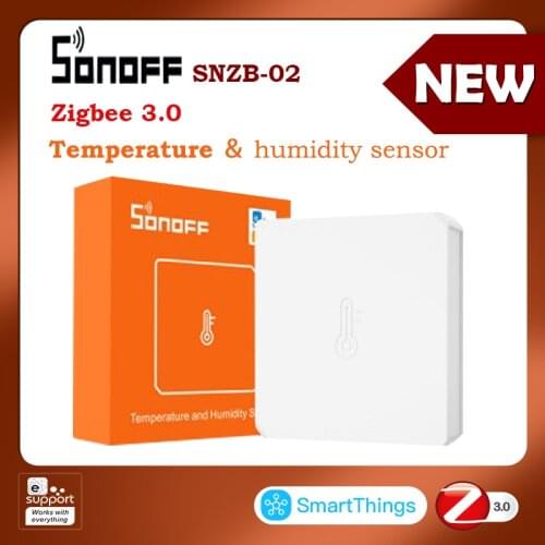 NEW SONOFF SNZB-02 Zigbee Temperature sensor Humidity detector smart thermometer for home ewelink app control zbbridge required