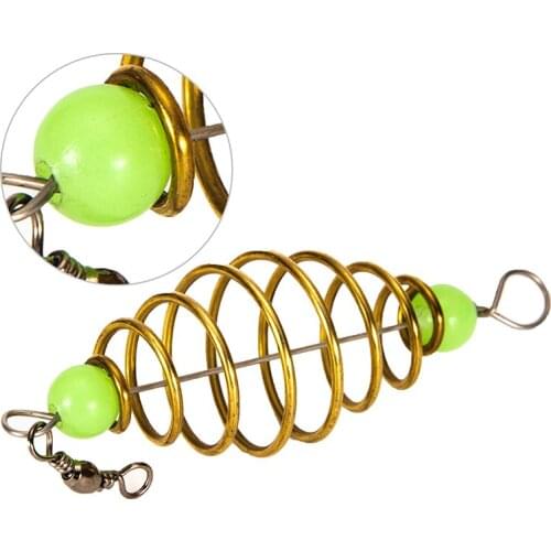 10pcs Bait Feeder Spring For Carp Fishing Rig Bait Feeder Cage