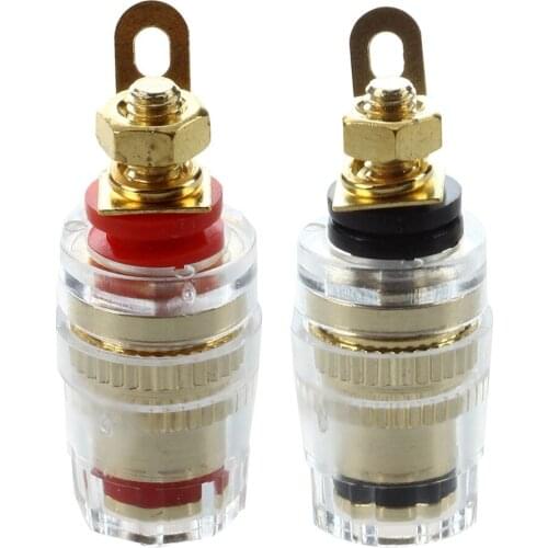 2X Terminal speaker binding Post speaker terminals Gold-plated banana jack